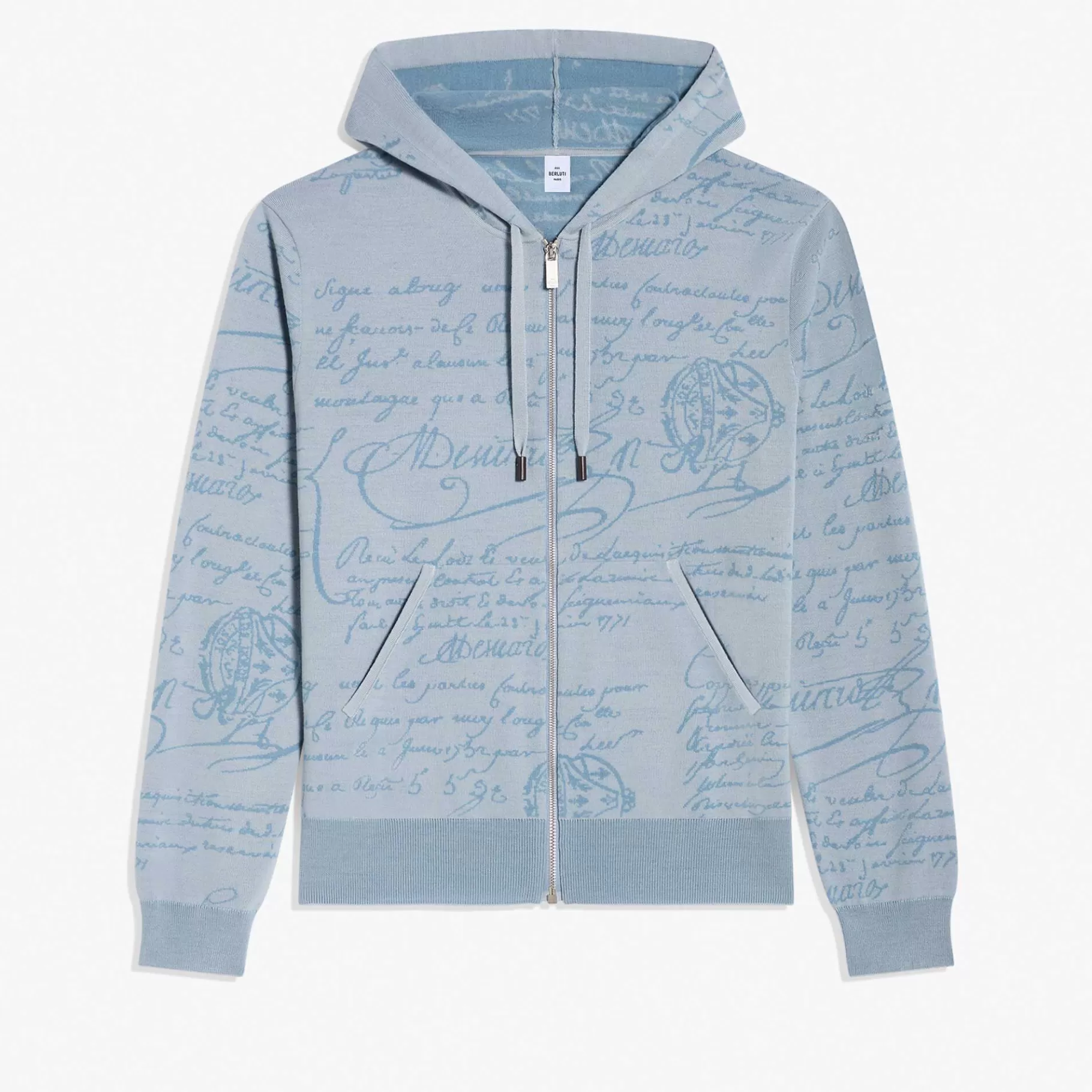 Sweat À Capuche Zippé En Laine Scritto | Berluti Online