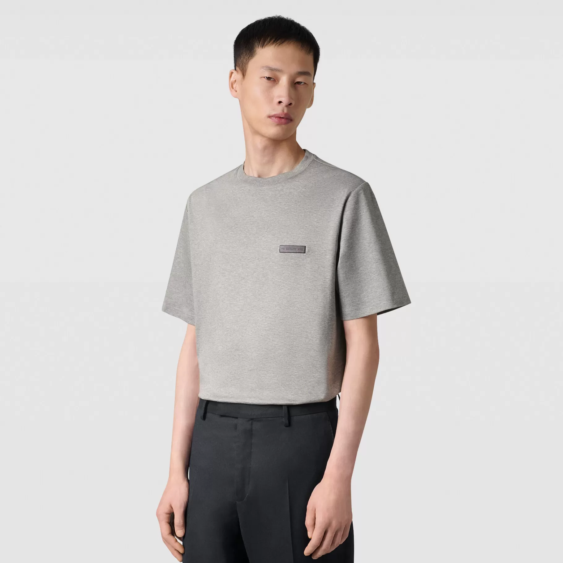 T-shirt avec Détail en Cuir | Berluti New