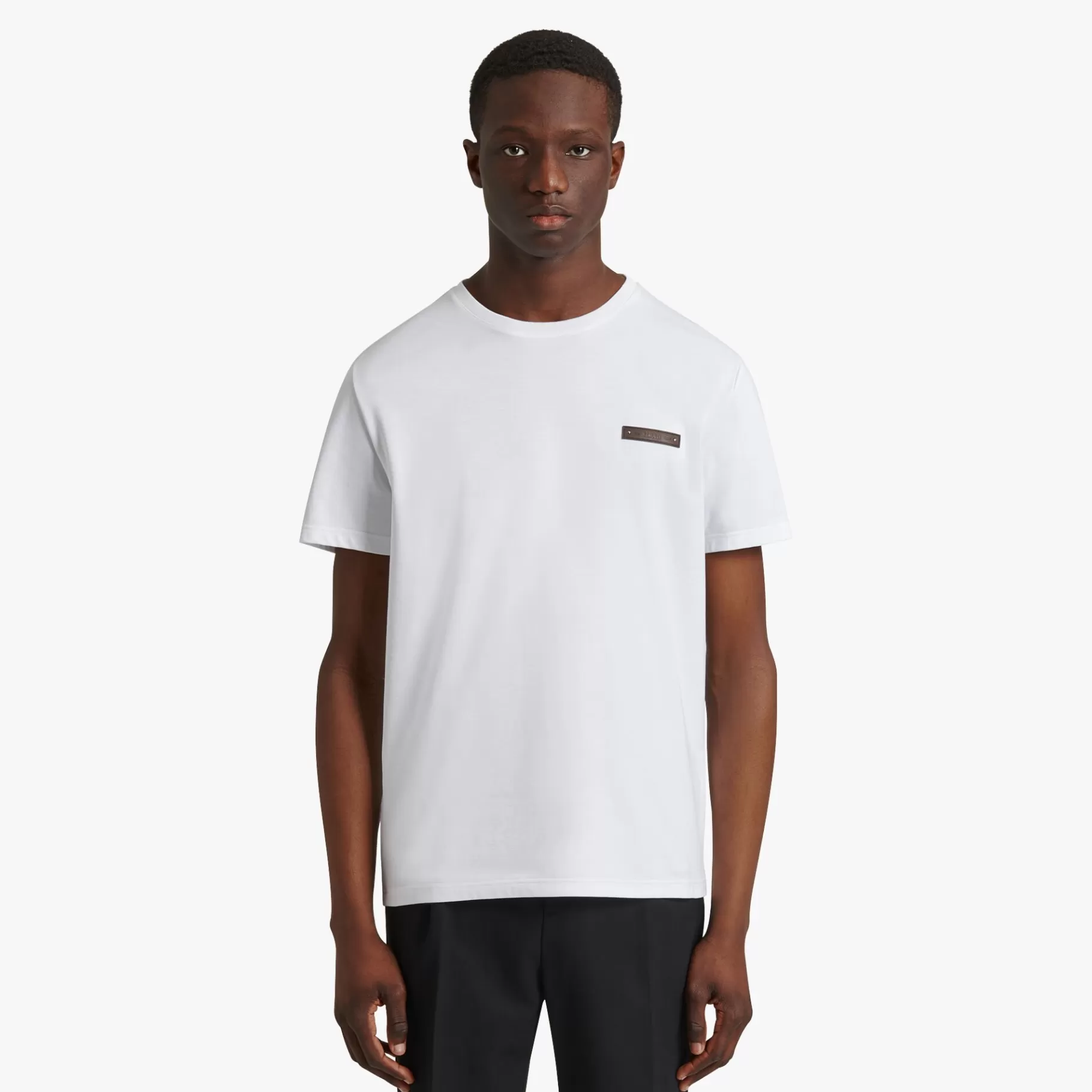 T-Shirt Avec Détail En Cuir Fit Slim | Berluti Cheap