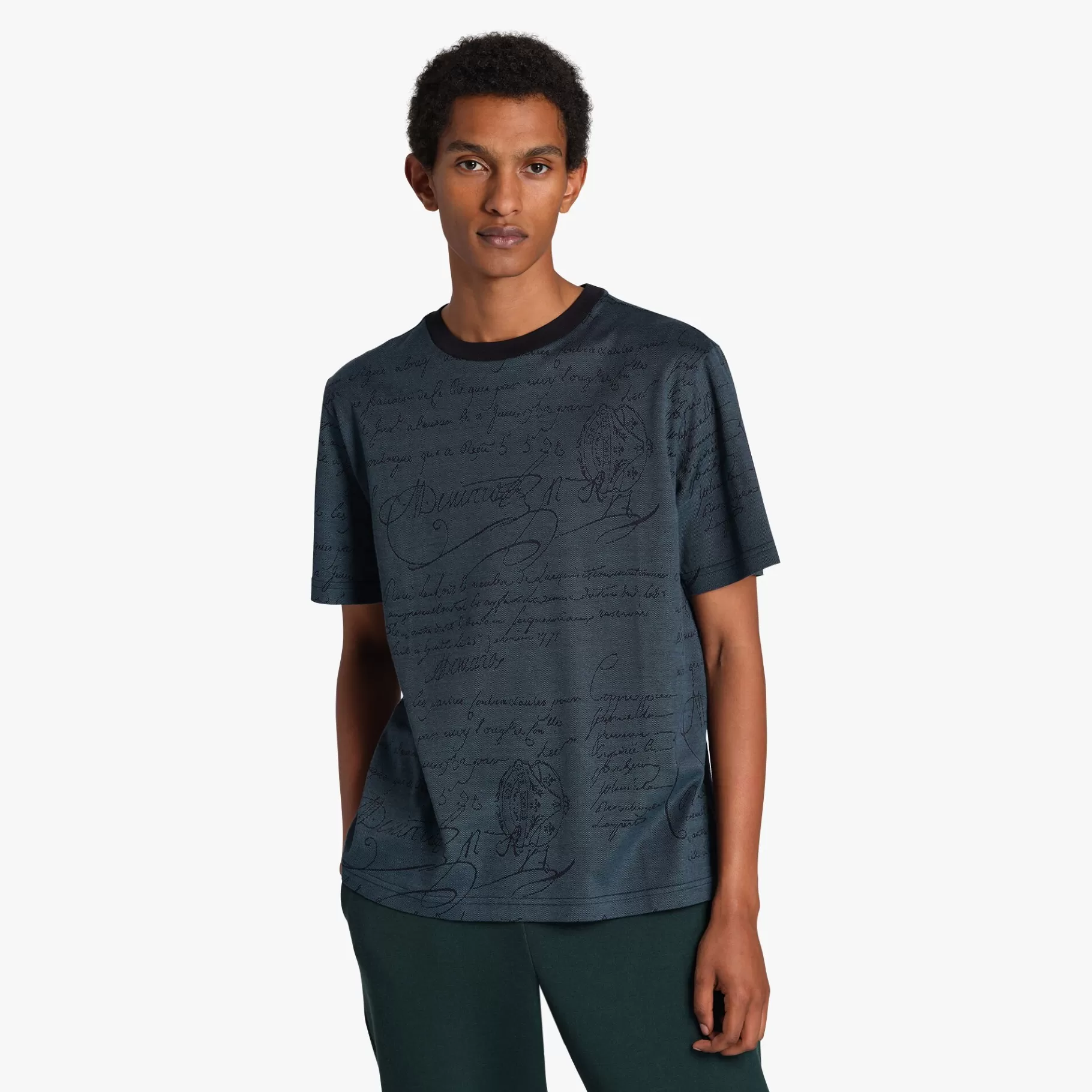 T-Shirt En Jacquard Scritto All-Over | Berluti Outlet