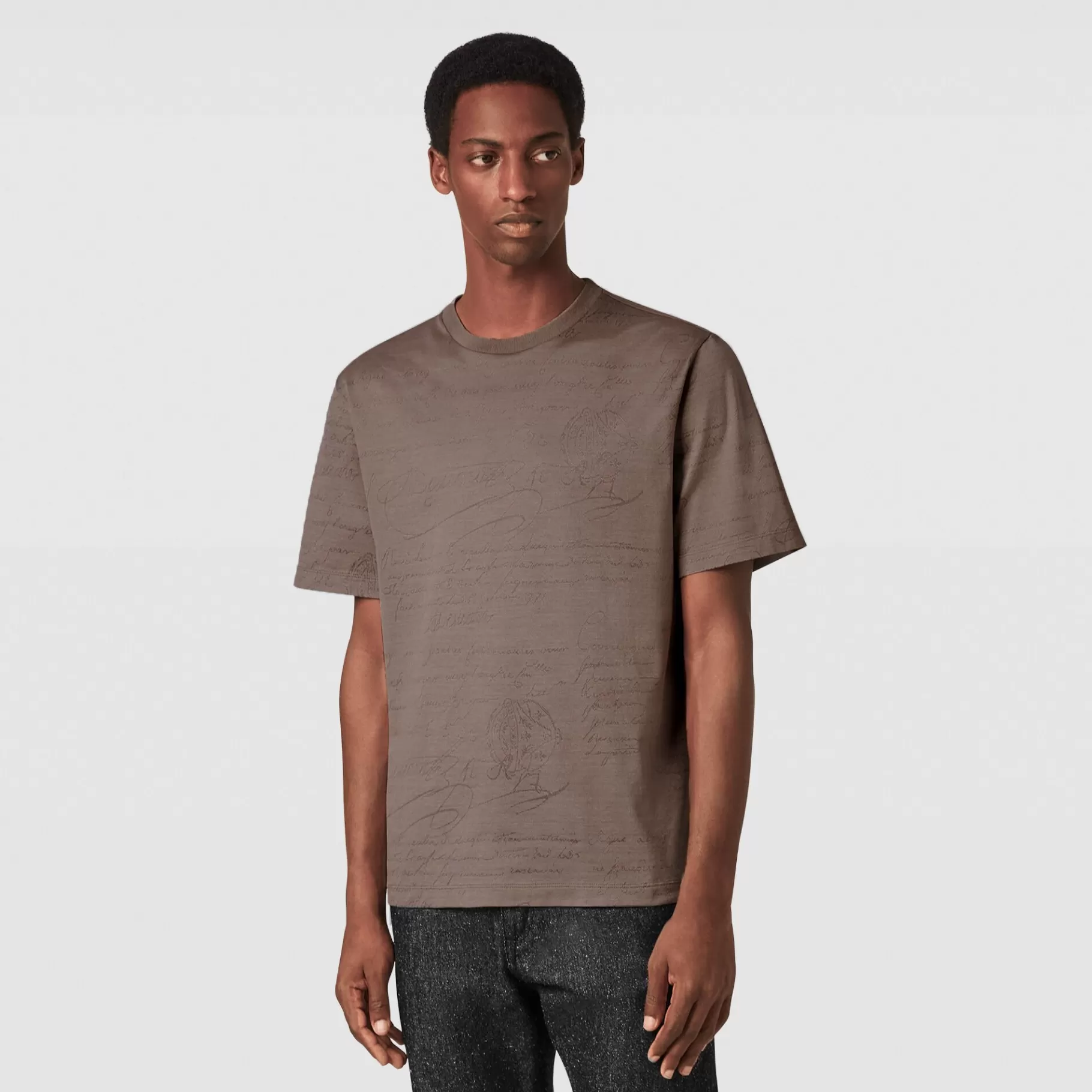 T-shirt Piqué en Jacquard Scritto | Berluti Hot